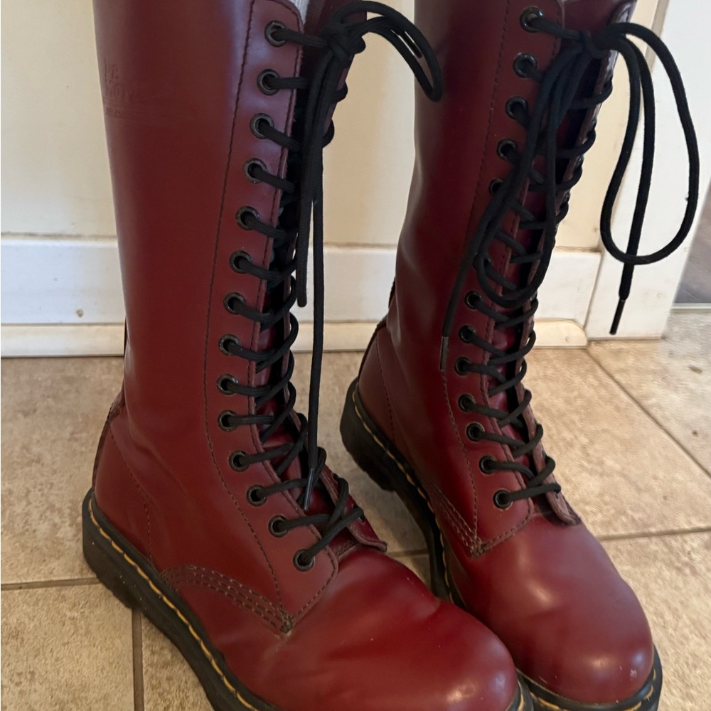 Dr. Martens Women's Cherry Red Combat Boots